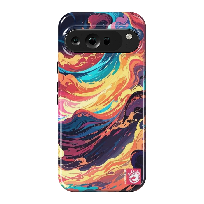 Pixel 9 Pro XL StrongFit Abstract Vivid Waves by LM2Kone