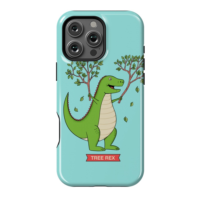 iPhone 16 Pro Max StrongFit Tree Rex Blue Version by Coffee Man