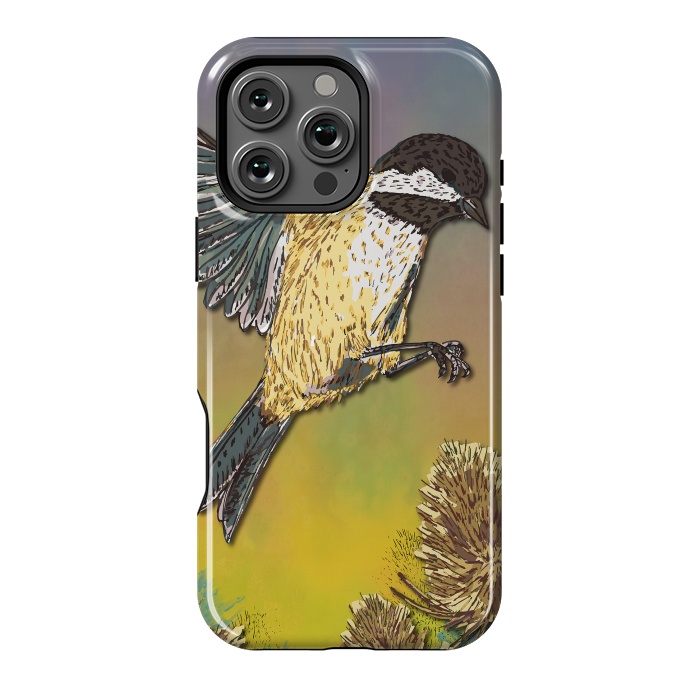 iPhone 16 Pro Max StrongFit Harvest Mouse and Teasels by Lotti Brown