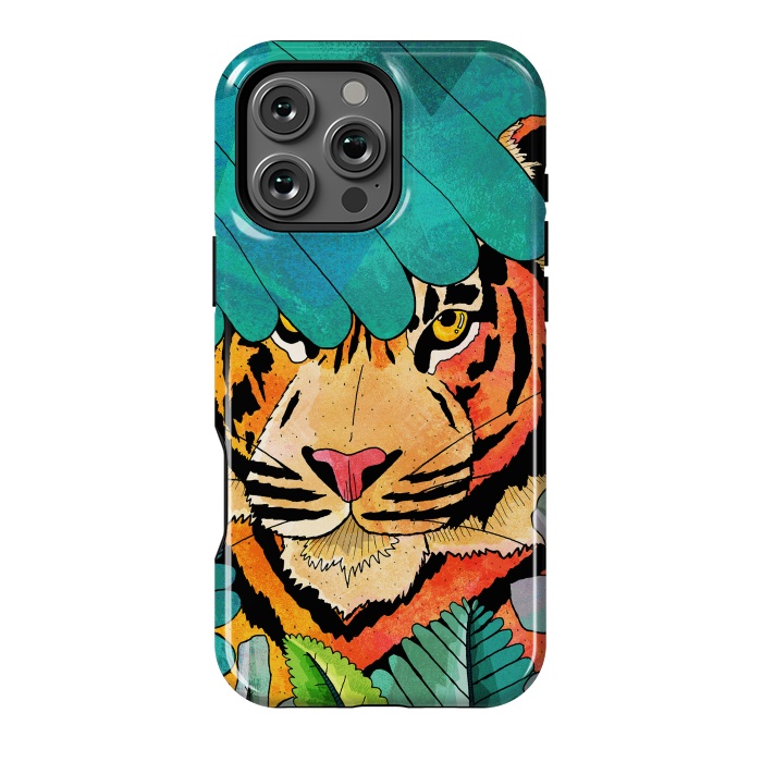 iPhone 16 Pro Max StrongFit Jungle tiger hunter by Steve Wade (Swade)