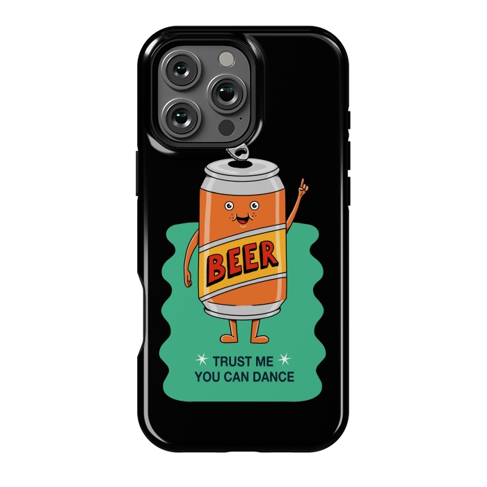 iPhone 16 Pro Max StrongFit Beer you can dance black by Coffee Man