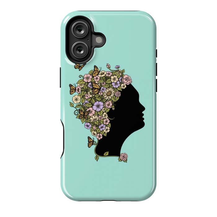 iPhone 16 Plus StrongFit Floral lady by Coffee Man