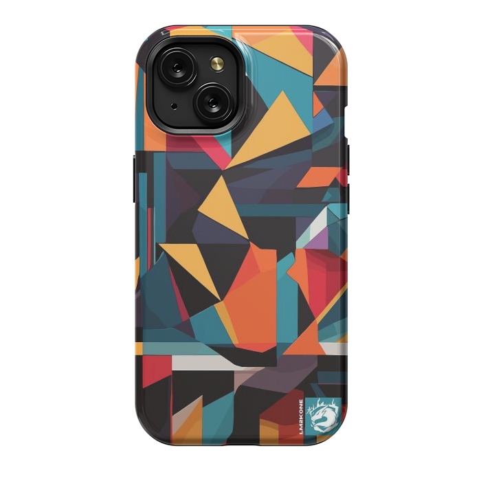 iPhone 15 StrongFit Abstract Geometric Pattern by LM2Kone