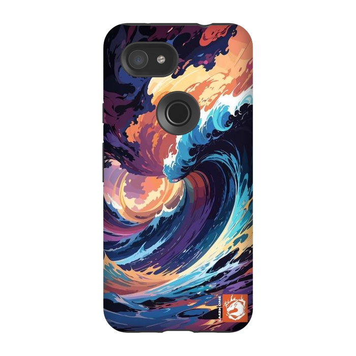 Pixel 3A StrongFit Abstract Ocean Waves by LM2Kone