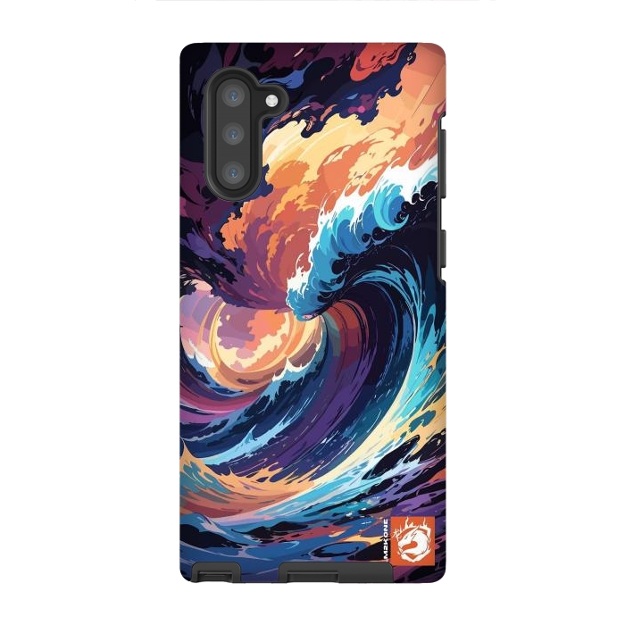 Galaxy Note 10 StrongFit Abstract Ocean Waves by LM2Kone