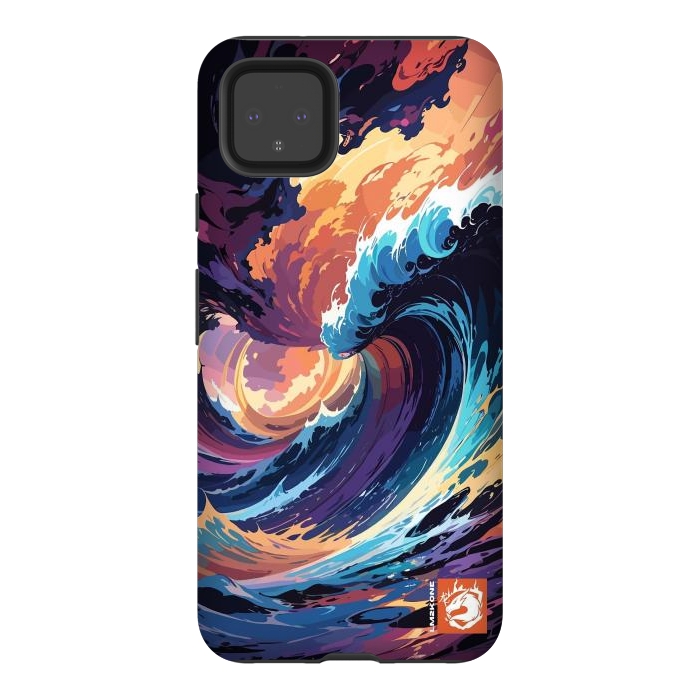 Pixel 4XL StrongFit Abstract Ocean Waves by LM2Kone