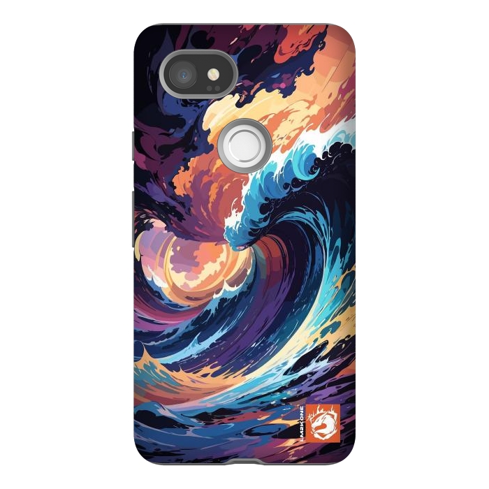 Pixel 2XL StrongFit Abstract Ocean Waves by LM2Kone