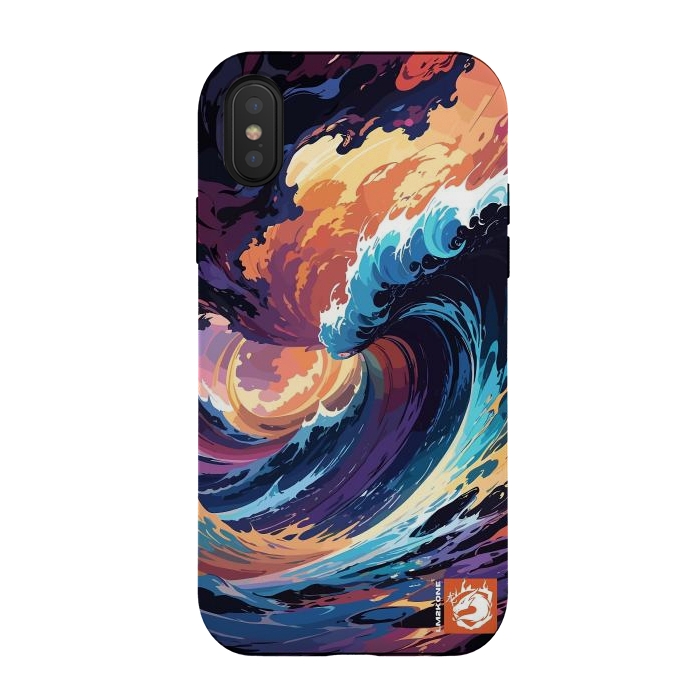 iPhone Xs / X StrongFit Abstract Ocean Waves by LM2Kone