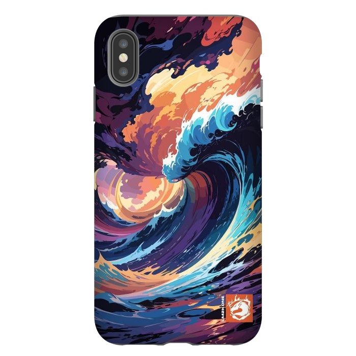 iPhone Xs Max StrongFit Abstract Ocean Waves by LM2Kone