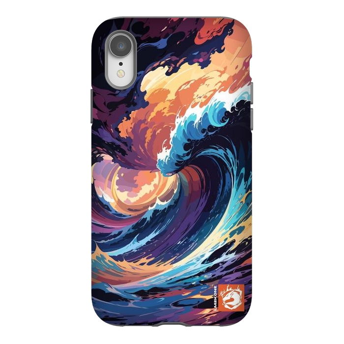 iPhone Xr StrongFit Abstract Ocean Waves by LM2Kone