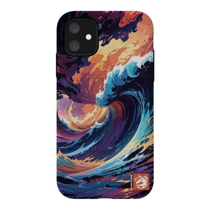 iPhone 11 StrongFit Abstract Ocean Waves by LM2Kone