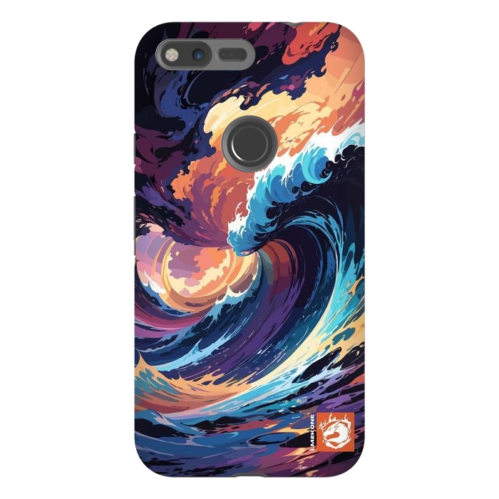 Pixel XL StrongFit Abstract Ocean Waves by LM2Kone