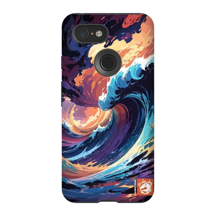 Pixel 3 StrongFit Abstract Ocean Waves by LM2Kone