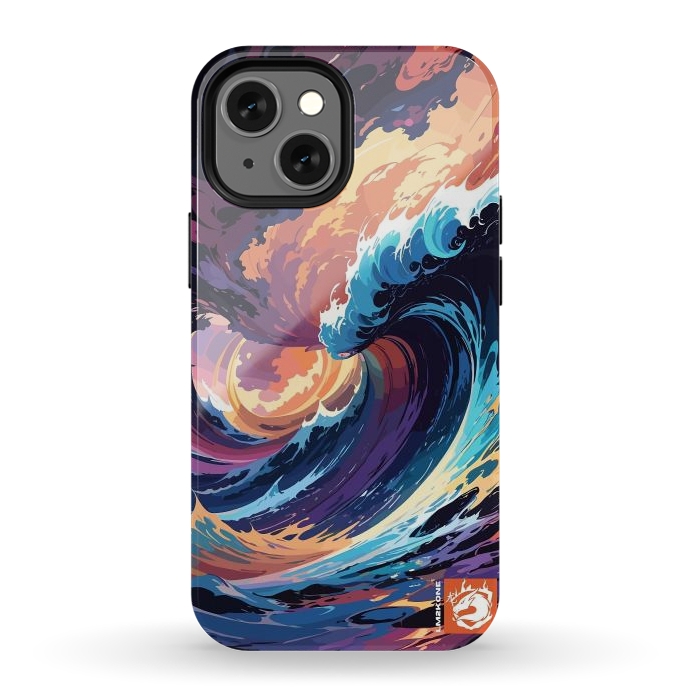 iPhone 12 mini StrongFit Abstract Ocean Waves by LM2Kone