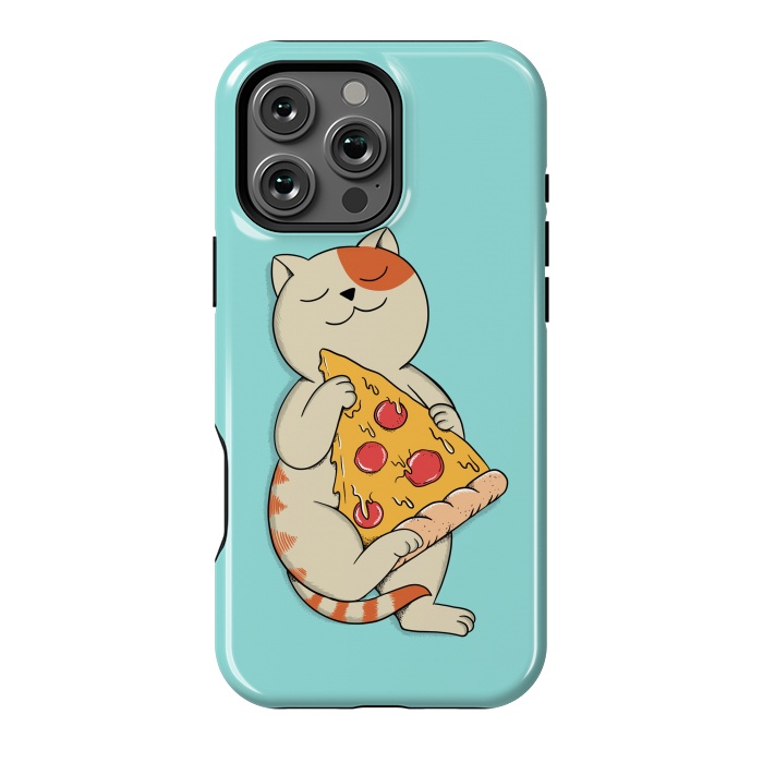 iPhone 16 Pro Max StrongFit Cat and Pizza by Coffee Man