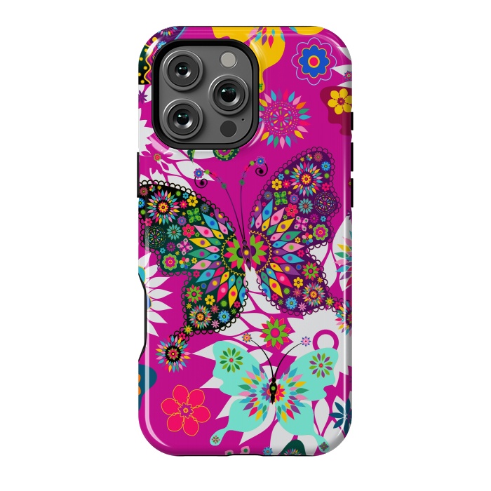 iPhone 16 Pro Max StrongFit Colorful Butterflies In Spring by ArtsCase