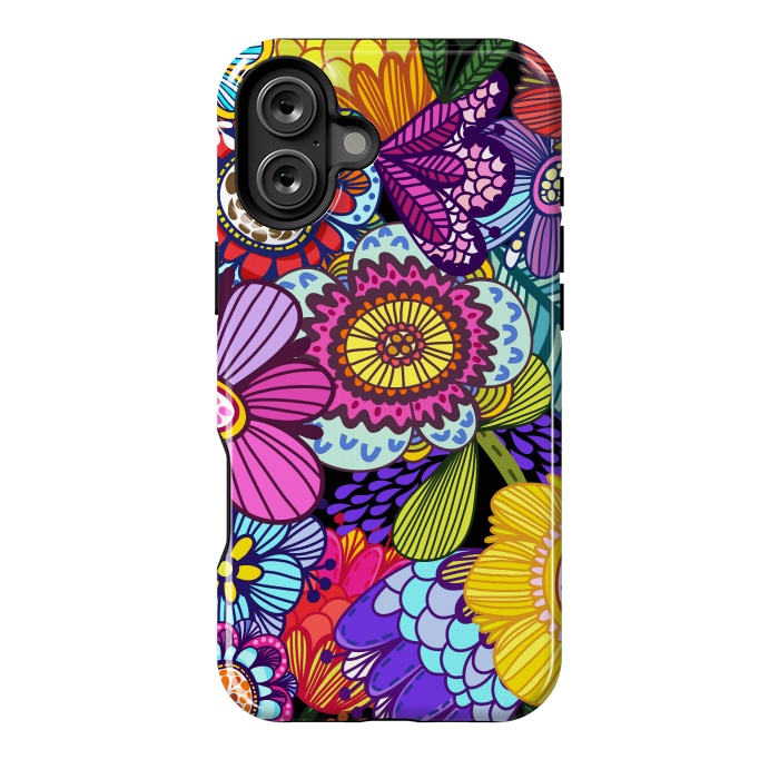 iPhone 16 Plus StrongFit Floral Party In Spring With Lines by ArtsCase