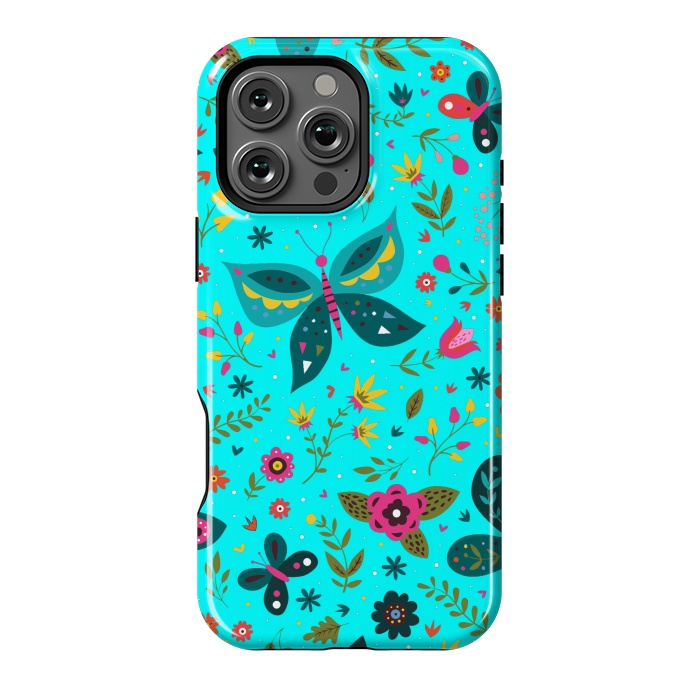 iPhone 16 Pro Max StrongFit Butterflies Dancing In Aquamarine by ArtsCase