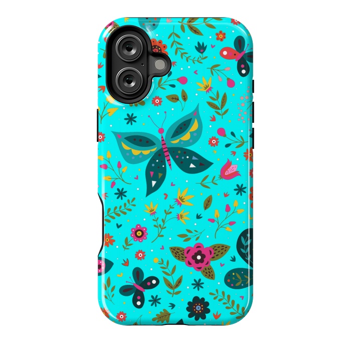 iPhone 16 Plus StrongFit Butterflies Dancing In Aquamarine by ArtsCase