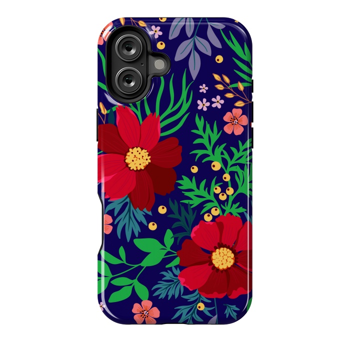 iPhone 16 Plus StrongFit Red Flowers In The Ocean by ArtsCase