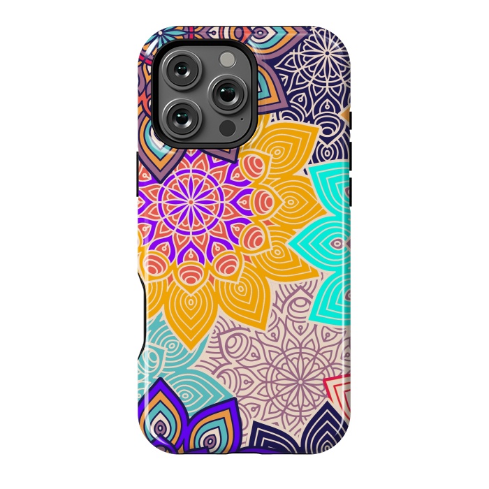 iPhone 16 Pro Max StrongFit Repeated Tropical Mandalas by ArtsCase