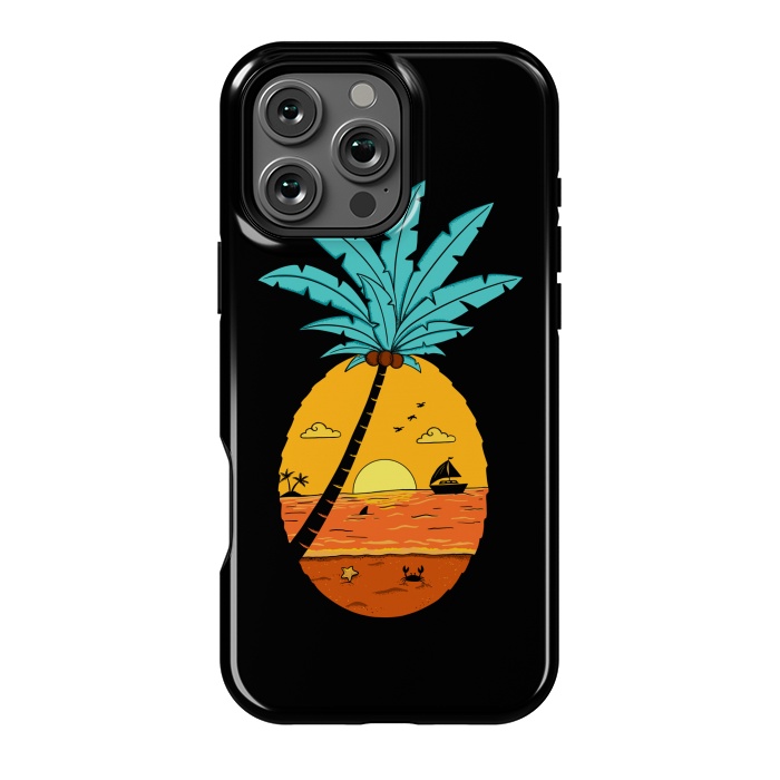 iPhone 16 Pro Max StrongFit Pineapple Nature Black by Coffee Man