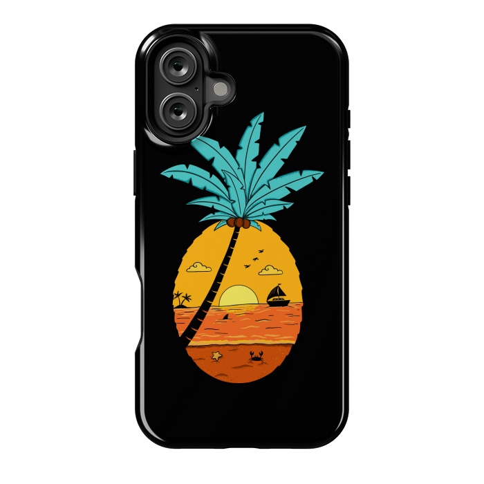 iPhone 16 Plus StrongFit Pineapple Nature Black by Coffee Man