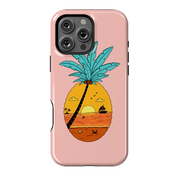 iPhone 16 Pro Max StrongFit Pineapple Nature pink by Coffee Man