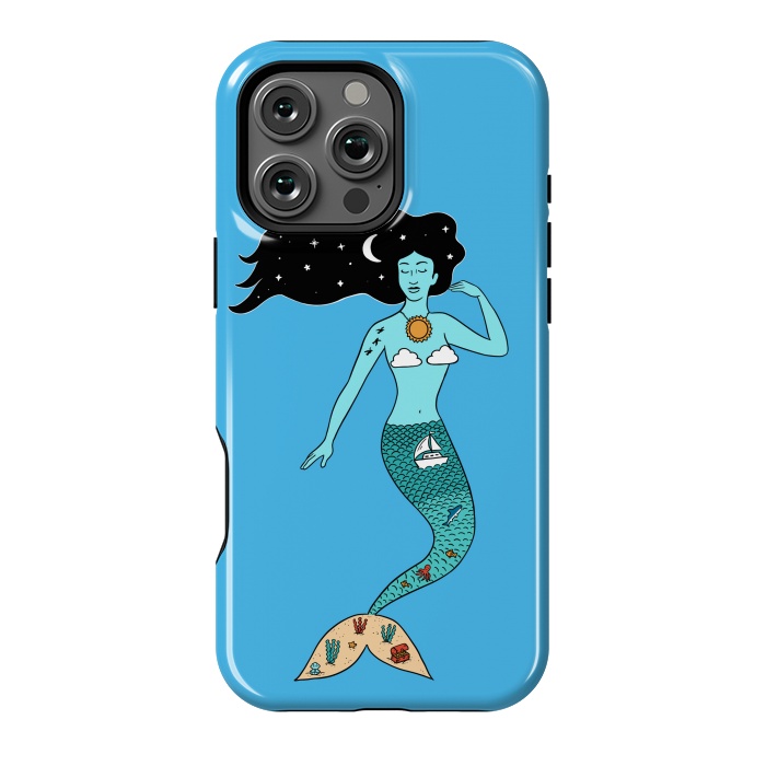 iPhone 16 Pro Max StrongFit Mermaid Nature Blue by Coffee Man