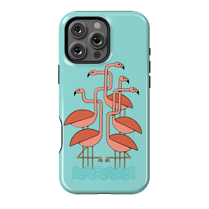 iPhone 16 Pro Max StrongFit Flamingos by Coffee Man