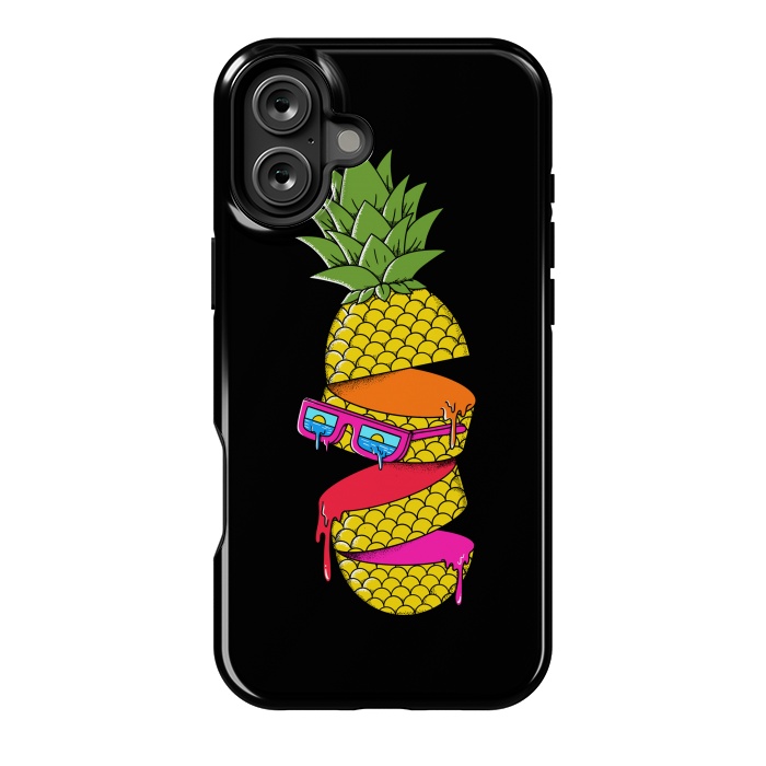 iPhone 16 Plus StrongFit Pineapple colors Black by Coffee Man