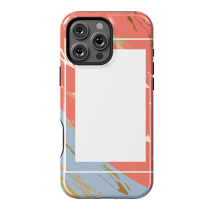 iPhone 16 Pro Max StrongFit Liquid In Melon, Gray And Gold by ArtsCase