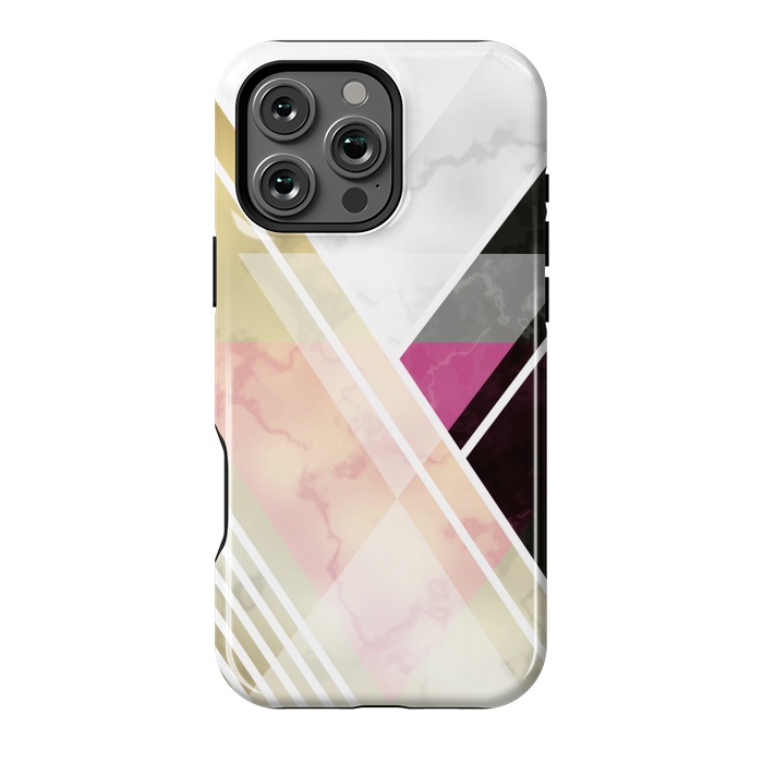 iPhone 16 Pro Max StrongFit Superposition Of Lines In Marble by ArtsCase