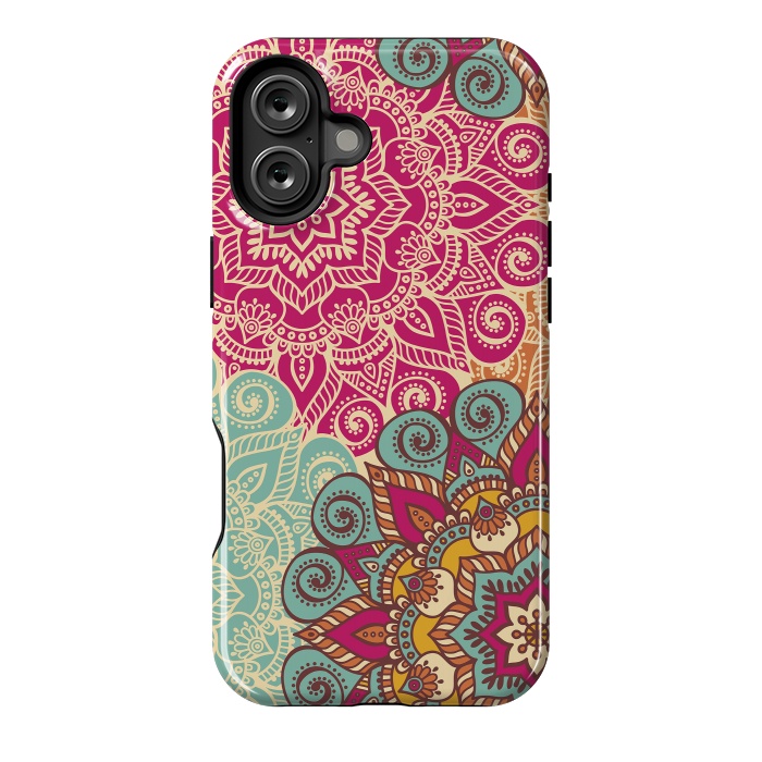 iPhone 16 Plus StrongFit Happy Flower Mandalas  by ArtsCase