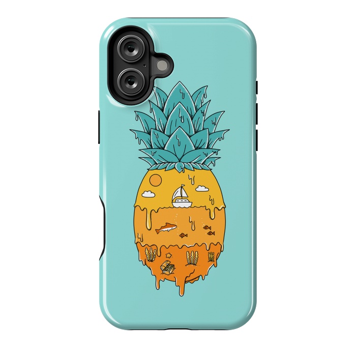 iPhone 16 Plus StrongFit Pineapple Landscape green by Coffee Man