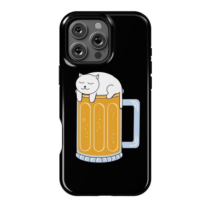 iPhone 16 Pro Max StrongFit Cat beer by Coffee Man