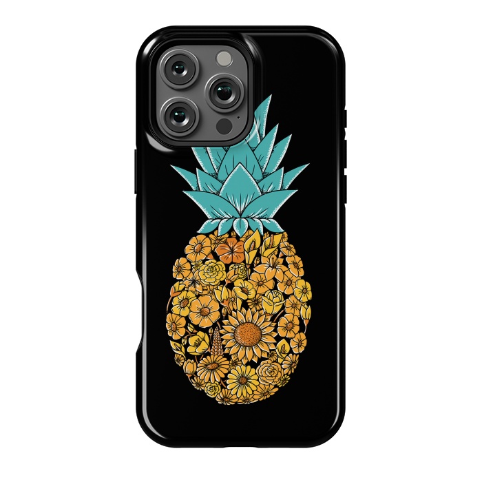 iPhone 16 Pro Max StrongFit Pineapple Floral by Coffee Man