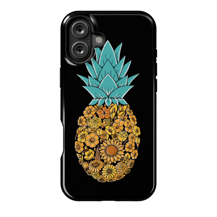 iPhone 16 Plus StrongFit Pineapple Floral by Coffee Man