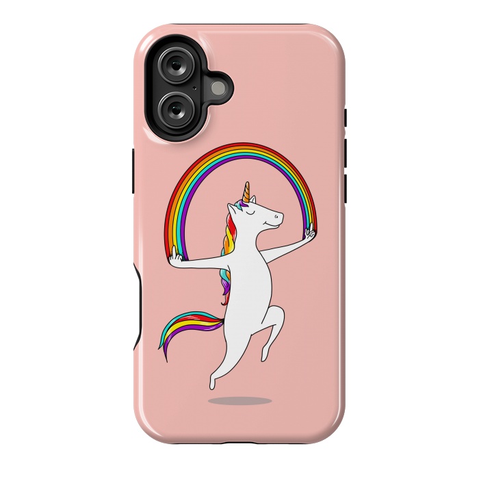 iPhone 16 Plus StrongFit Unicorn Magic pink by Coffee Man