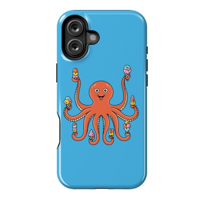 iPhone 16 Plus StrongFit Octopus Ice Creams by Coffee Man