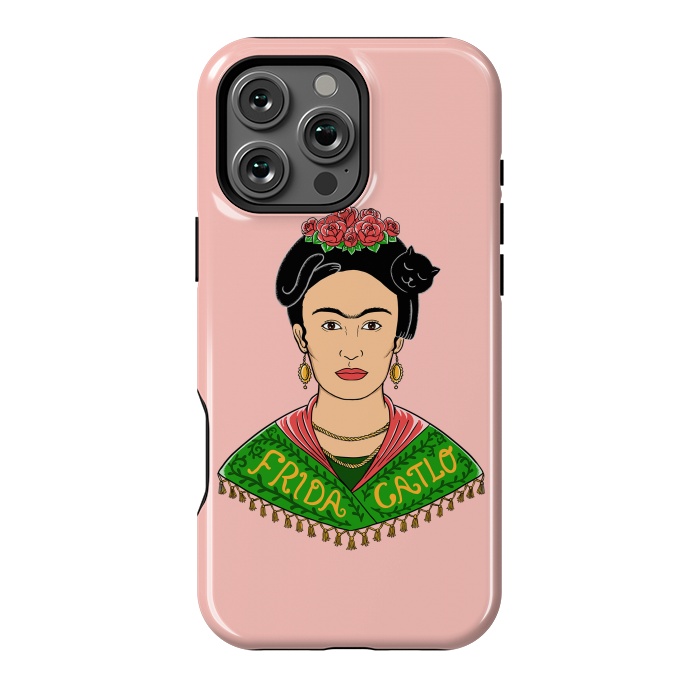 iPhone 16 Pro Max StrongFit Frida Catlo Pink by Coffee Man