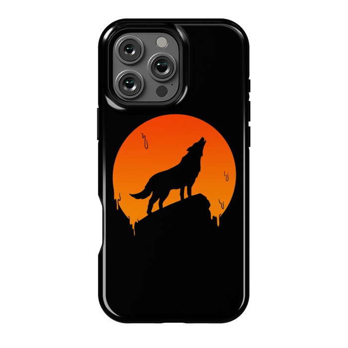 iPhone 16 Pro Max StrongFit Wolf and Moon by Coffee Man