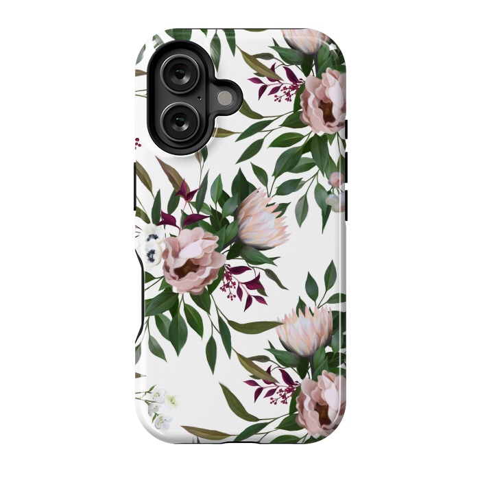 iPhone 16 StrongFit Bouquet With a Protea | White by Elzbieta Malyska