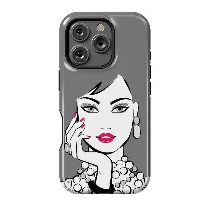 iPhone 16 Pro StrongFit Elegant Gray Lady by Martina