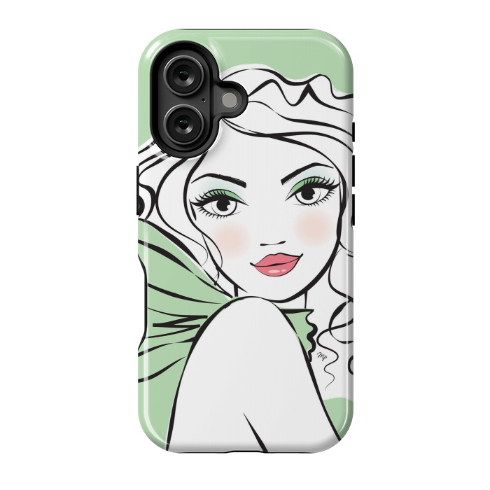 iPhone 16 StrongFit Green Girl by Martina