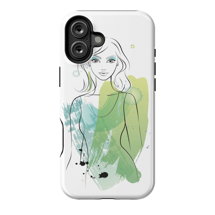 iPhone 16 Plus StrongFit Watercolour girl by Martina