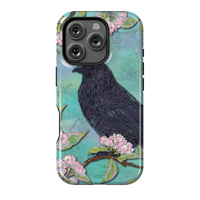 iPhone 16 Pro StrongFit Raven & Apple Blossom by Lotti Brown