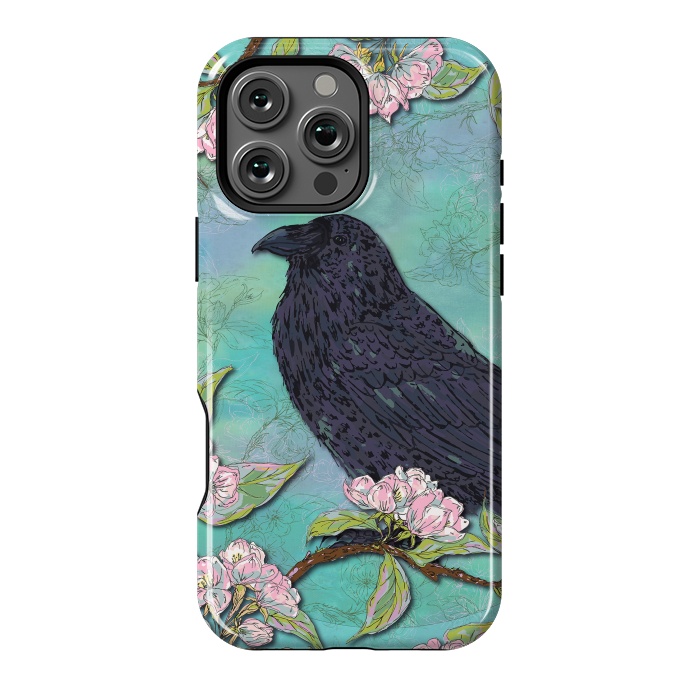 iPhone 16 Pro Max StrongFit Raven & Apple Blossom by Lotti Brown