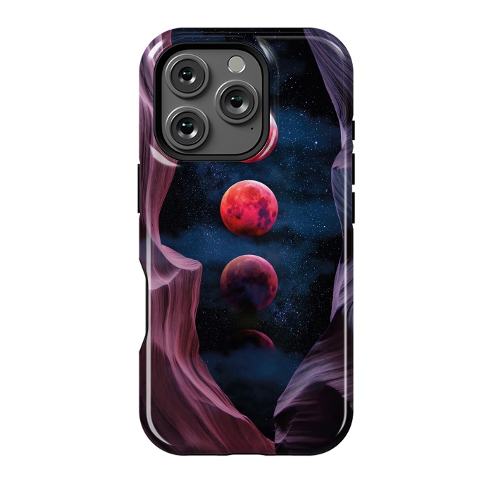 iPhone 16 Pro StrongFit Grand Canyon with Space & Bloody Moon - Collage V by Art Design Works