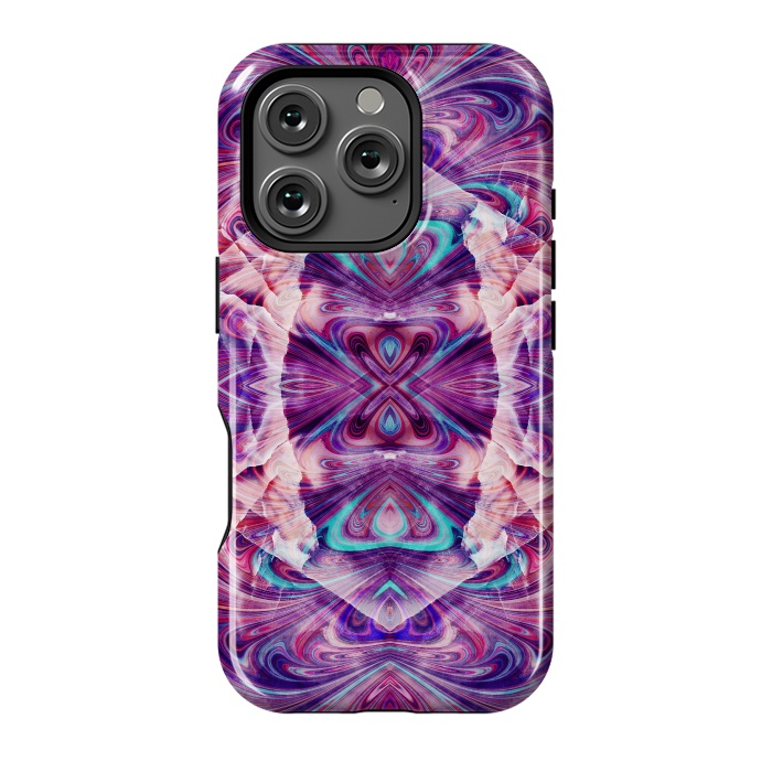 iPhone 16 Pro StrongFit Psychedelic precious gemstone marble by Oana 